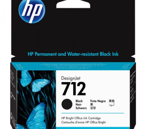 HP tintapatron 3ED70A No.712, fekete, 38 ml