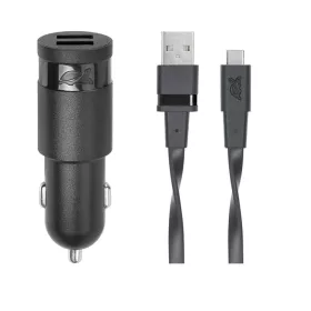   Autós töltő 2 x USB 3,4A USB-C kábellel RIVACASE "PS4223
