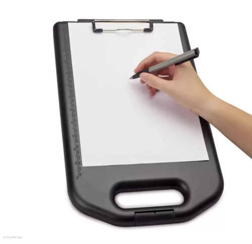 Felírótábla, Maul, A/4, műanyag, fedeles, széles, álló