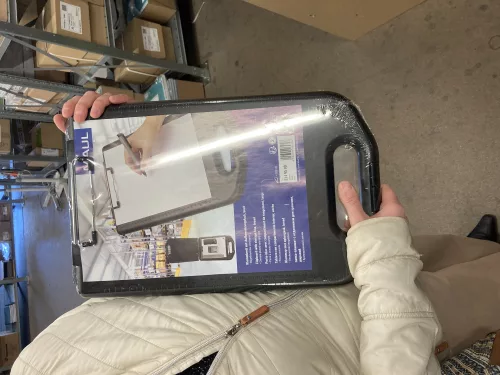 Felírótábla, Maul, A/4, műanyag, fedeles, széles, álló