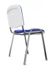 Tárgyalószék ISO-BIANCO 4L-CR C6 GB kék szövet, fehér háttámlával