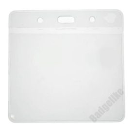   Puha pvc kártyatartó tok, fekvő, 102x83 mm, ID0005, átlátszó