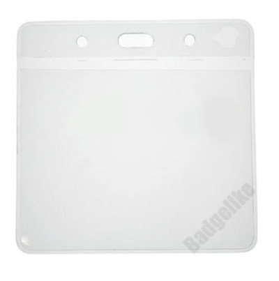 Puha pvc kártyatartó tok, fekvő, 102x83 mm, ID0005, átlátszó