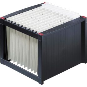   Függőmappa-tároló, Helit, műanyag, fekete-piros, H6110092