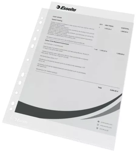 Genotherm A/4, lefűzhető, narancsos PP, 35 mikron, Esselte 16690