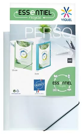 Iratgyűjtő gumis A/4, PP, Viquel, panorámás, 15 mm