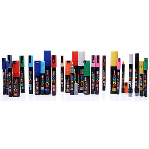 Dekormarker, Uni Posca PC-3M, 0,9-1,3 mm, kúpos hegy, csillámló rózsa