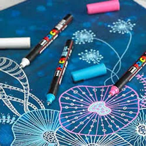 Dekormarker, Uni Posca PC-5M, 1,8-2,5 mm, kúpos hegy, fekete