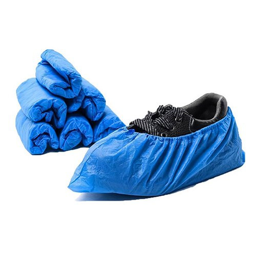 Cipővédő lábzsák PE gumis kék