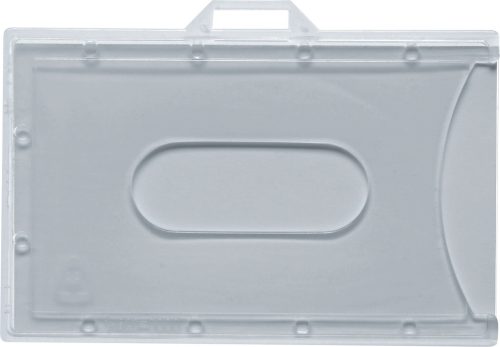 Kártyatartó tok fekvő, kemény, nyitott, ID2009, átlátszó