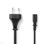 Tápkábel Nedis Európai/piskóta dugó - IEC-320-C7 0,5m fekete