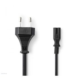   Tápkábel Nedis Európai/piskóta dugó - IEC-320-C7 0,5m fekete