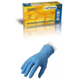 Kesztyű nitril nem púderos kék M 100 db-os