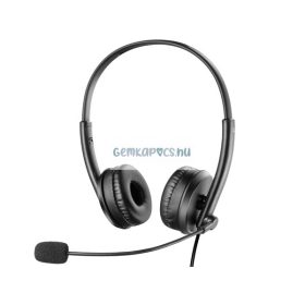   Fejhallgató Sandberg - USB Office Headset Saver (mikrofon; USB; hangerő szabályzó; 1,5m kábel; fekete)