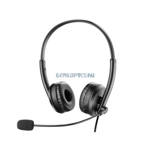 Fejhallgató Sandberg - USB Office Headset Saver (mikrofon; USB; hangerő szabályzó; 1,5m kábel; fekete)