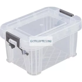 Műanyag tárolódoboz, átlátszó, ALLSTORE 0,2 liter
