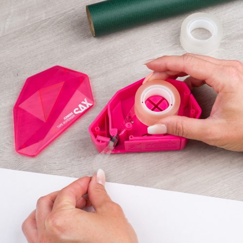 Ragasztószalag adagoló Sax 728 TR, egykezes, rózsaszín