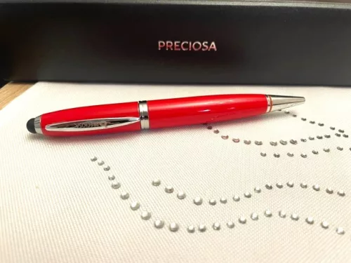 Fashion pen with USB - divatos rejtett USB pendrive betéttel - PRECIOSA kristály toll 0964 57