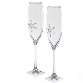   Chrismas set - Karácsonyi pezsgőspohár szett - PRECIOSA kristály pohár szett 1397 42