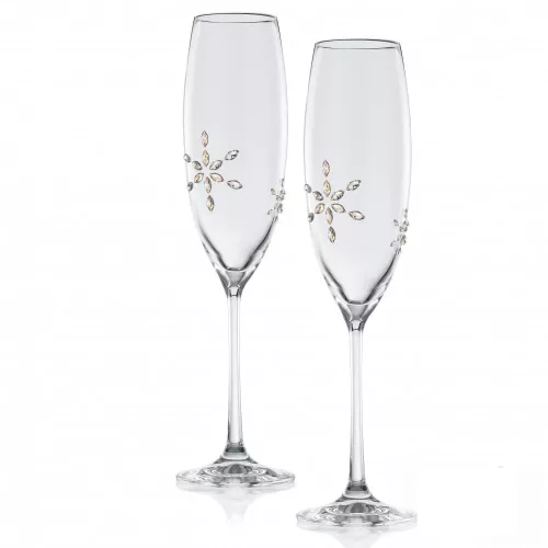 Chrismas set - Karácsonyi pezsgőspohár szett - PRECIOSA kristály pohár szett 1397 42