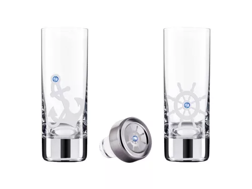 Nautical set - Hajós pohár szett - PRECIOSA kristály pohár szett 1476 40