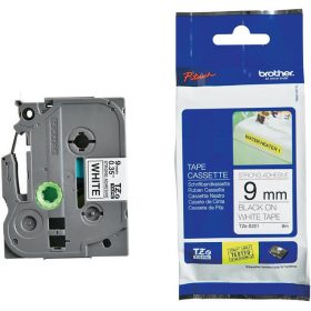   Brother TZE-S221 fehér alapon fekete eredeti feliratozó szalag