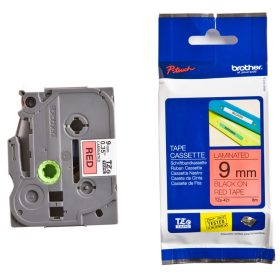   Brother TZE-421 piros alapon fekete eredeti feliratozó szalag