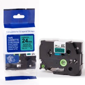   Brother TZE-751 zöld alapon fekete eredeti feliratozó szalag