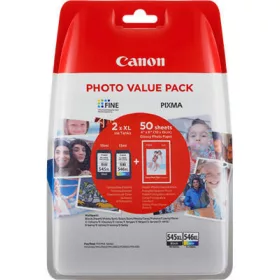   Canon PG-545XL/CL-546XL eredeti tintapatron multipack + fotópapír