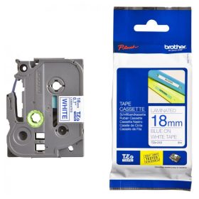  Brother TZE-243 fehér alapon kék eredeti feliratozó szalag