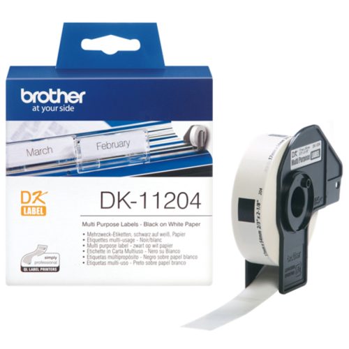 Brother DK-11204 fehér eredeti öntapadós címke 17mm