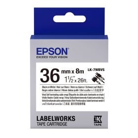   Epson LK-7WBVS fehér alapon fekete eredeti vinyl címkeszalag