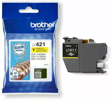 Brother LC421 sárga eredeti tintapatron