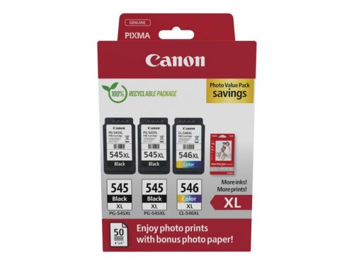 Canon PG-545XL X2 + CL-546XL eredeti tintapatron multipack + fotópapír