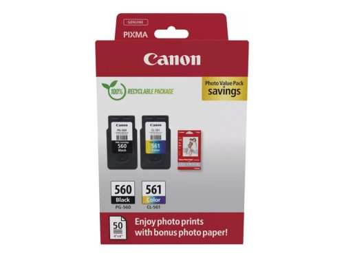 Canon PG-560/CL-561 eredeti tintapatron multipack+fotópapír