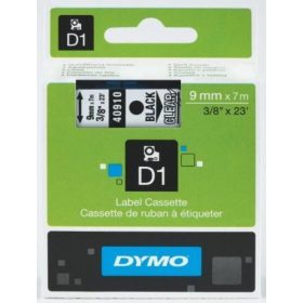   Dymo D1 40910 átlátszó alapon fekete eredeti feliratozó szalag (S0720670)