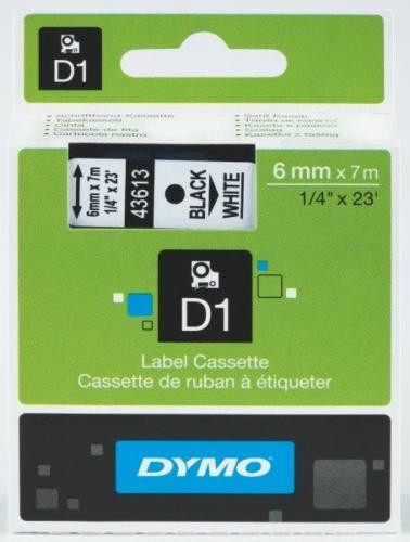 Dymo D1 43613 fehér alapon fekete eredeti feliratozó szalag (S0720780)