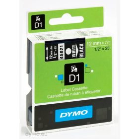   Dymo D1 45013 fekete alapon fehér eredeti feliratozó szalag (S0720610)