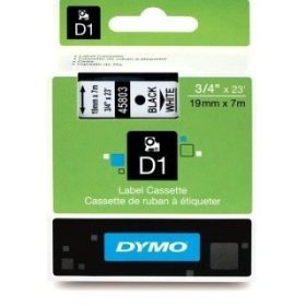   Dymo D1 45803 fehér alapon fekete eredeti feliratozó szalag (S0720830)