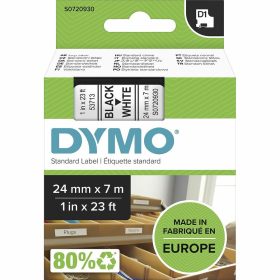   Dymo D1 53713 fehér alapon fekete eredeti feliratozó szalag (S0720930)