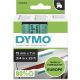 Dymo 45809 zöld alapon fekete eredeti feliratozó szalag (S0720890)