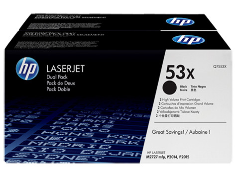 HP Q7553XD (53XD) fekete eredeti toner duplacsomag