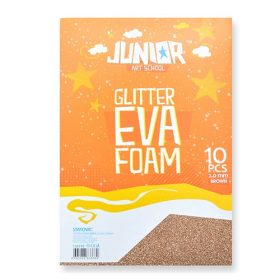   Kreatív Junior csillámos dekor gumilap A/4, óarany, 10 db/csomag