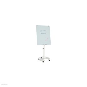   Flipchart üvegtábla 70x100 cm üvegfelület alukeretes kerekített sarkokkal görgős gurítható