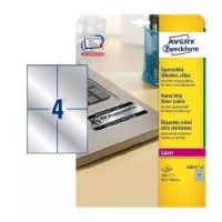 Ezüst, ipari etikett címkék