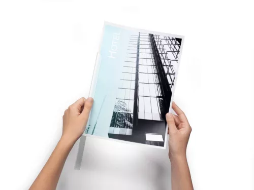 Iratsín iratborítóval, A4, 3 mm, átlátszó, Durable