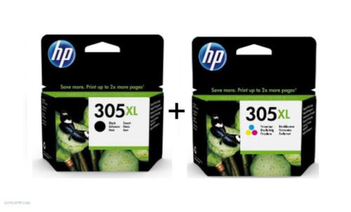 HP tintapatron 6ZA94AE No.305XL 1 színes + 1 fekete patron
